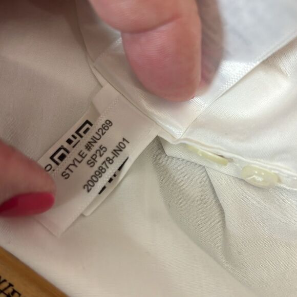 Madewell nu269 white Straight-Hem Cotton Button-Up Shirt size Medium NWT - Picture 10 of 10